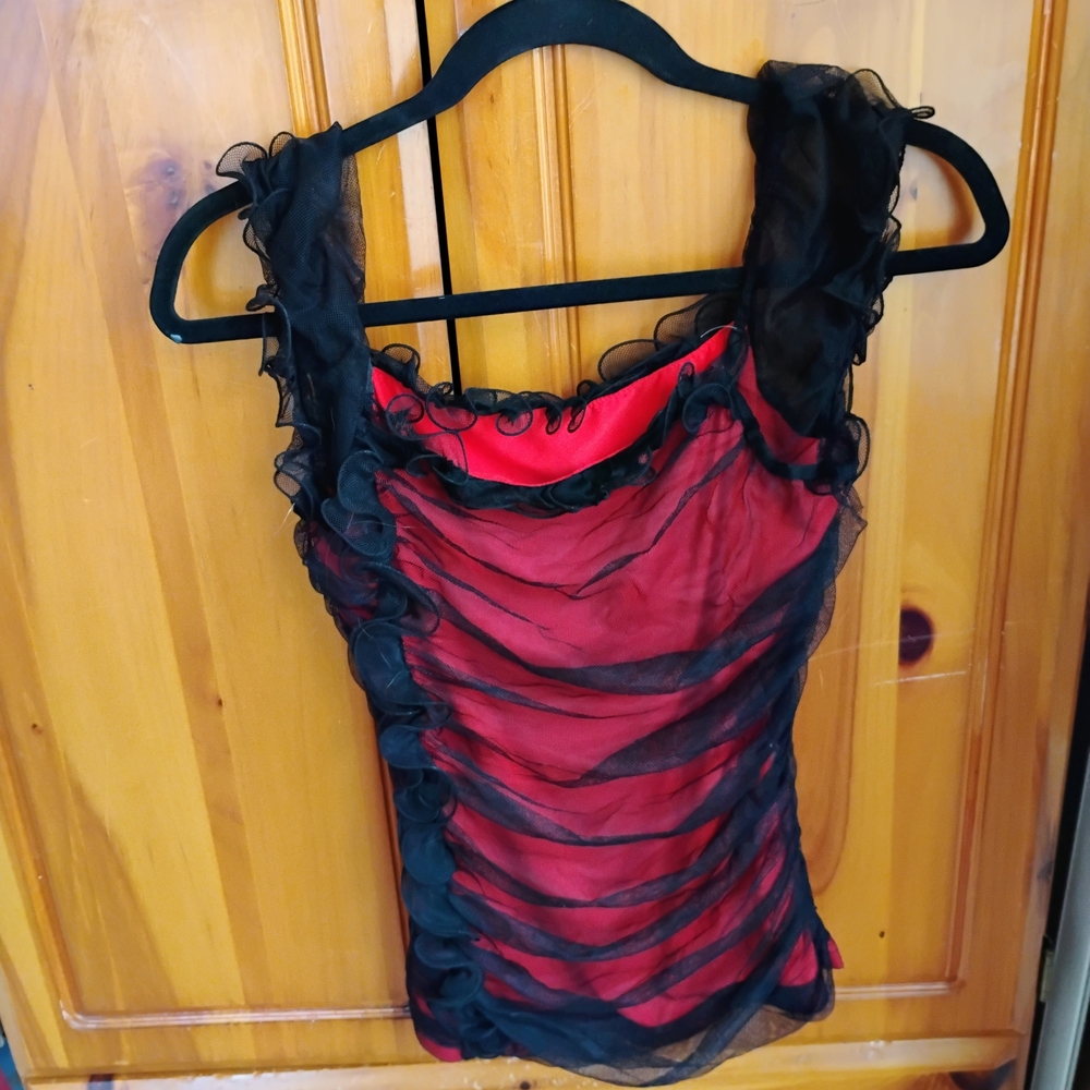 Red and Black Tank Top